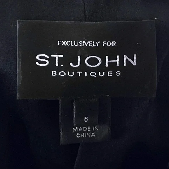 Women’s St. John Black Napa Leather Moto Jacket - Picture 4 of 11